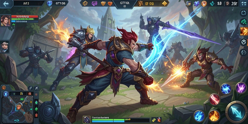Gameplay MOBA GT108 yang mendebarkan dalam aksi penuh strategi.
