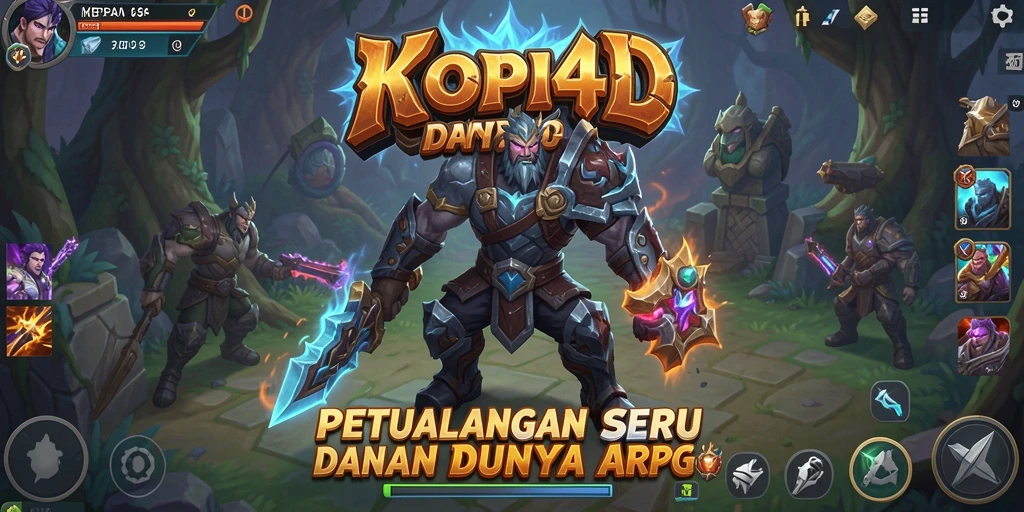 Tampilan gameplay seru dalam dunia petualangan ARPG KOPI4D.
